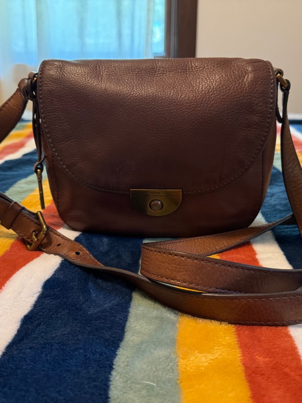 Fossil Saddle Crossbody - Emilia